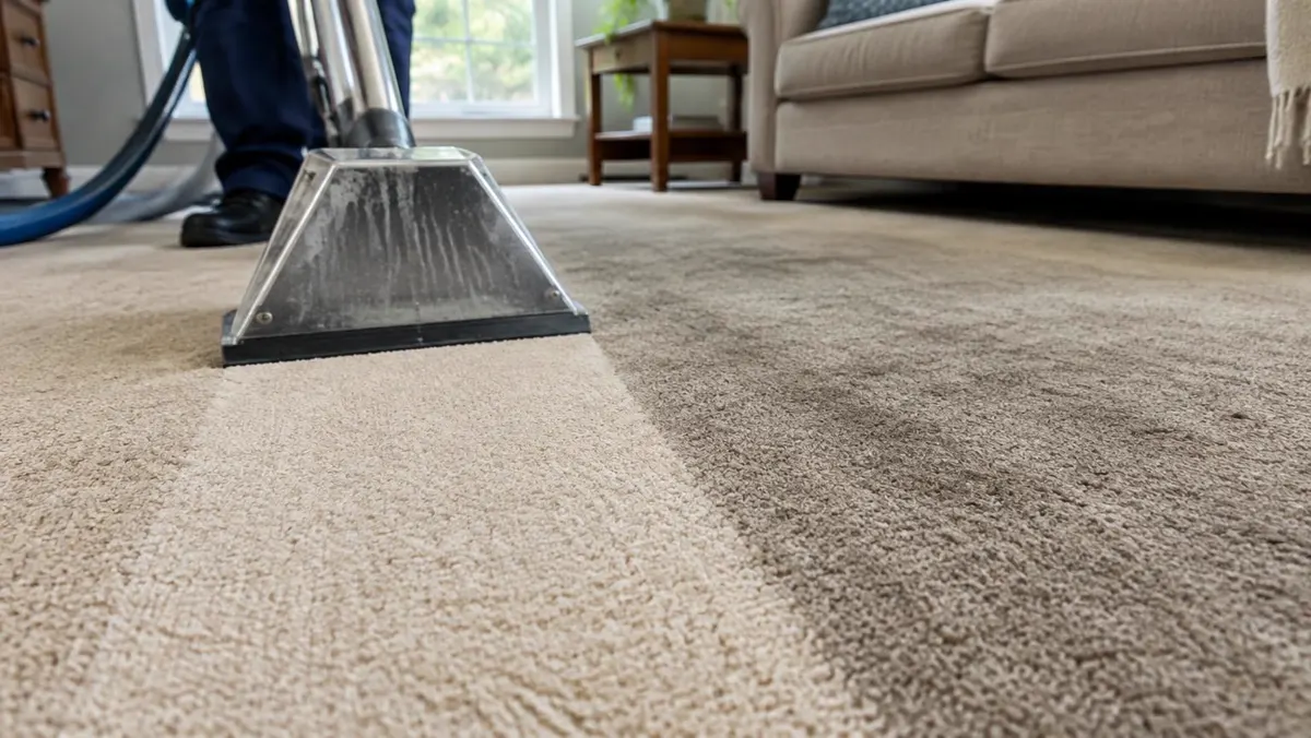 Close-up of carpet being blotted with a white cloth Close-up of carpet being blotted with a white cloth