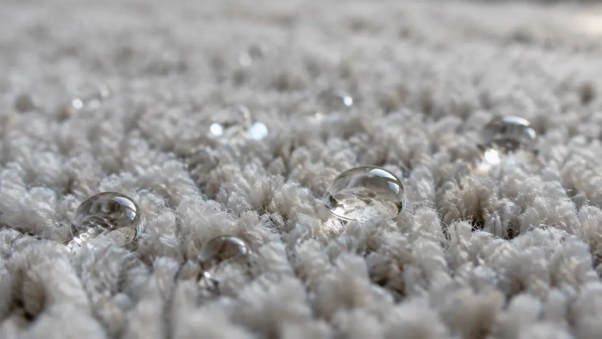 Carpet fibers close-up after cleaning